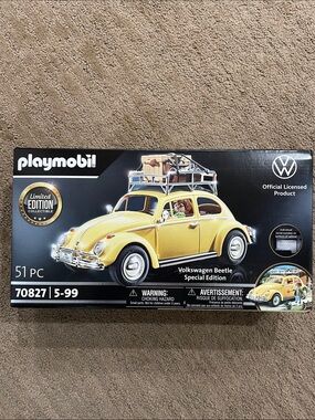 NWT Playmobil - Limited Edition Collectible Volkswagen Yellow Beetle, Set 70827